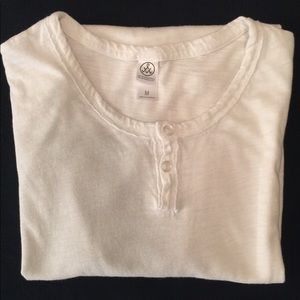 Alternative Apparel Men’s White Henley Tee